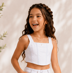 Sky Blue Statement Corset Top